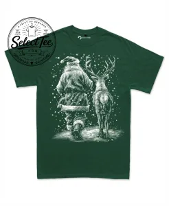 Walking Through Snow Holiday T-Shirt 1 Walking Through Snow Holiday T-Shirt