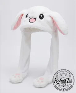 Rosé Sweet Bunny Moving Ears Cap