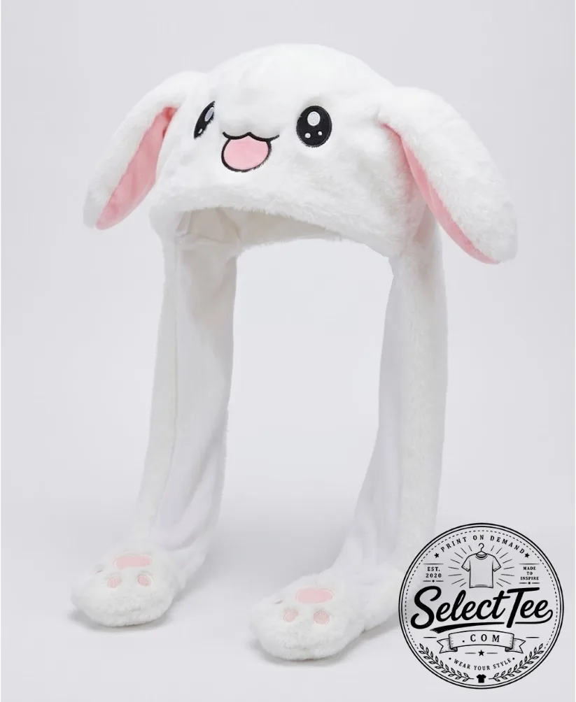 Rosé Sweet Bunny Moving Ears Cap